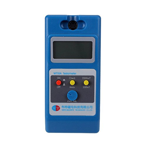 Image of WT10A LCD Gaussmeter Tesla Meter, Surface Magnetic Field Tester with N /S Polarity Function & Metal Probe - Portable Fluxmeter for Magnet, Motor Testing