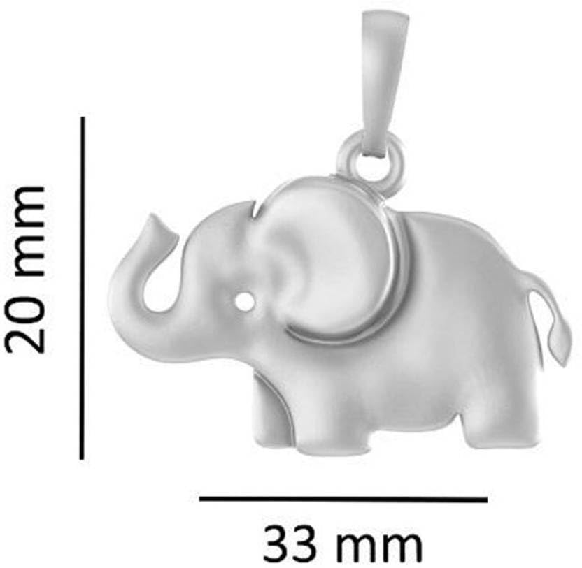 Pendentif éléphant argent sterling 92,5 % collier 55,9 cm 1217 - 3