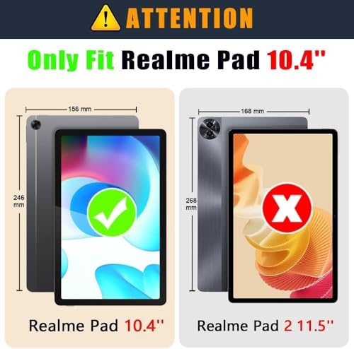 Image of Flip Cover Compatible for Realme Pad 10.4 Inch (2021) | Premium PU Leather Case with Stand Function | Smart Flip Tablet Cover with Auto Sleep /Wake | Black (Dark Brown)