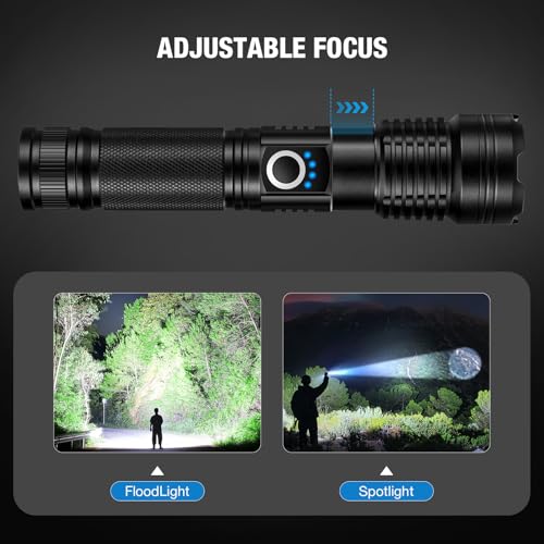 Rechargeable Flashlights 90000 High Lumens - 2 Pack, Super Bright LED Flashlight Rechargeable with 5 Light Modes, High Powered & IPX7 Waterproof Flash Light for Camping, Home - Image 6