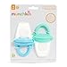 Munchkin Silicone Baby Food Feeder for Solids and Purees, Great for Self-Feeding and Baby Led Weaning, 2 Pack, Blue/Mint