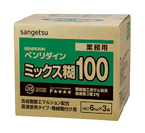 Amazon | サンゲツ ベンリダイン 各種壁紙用接着剤 ミックス糊100 18kg 