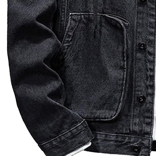 Veste en jean à capuche homme veste denim casual - 4