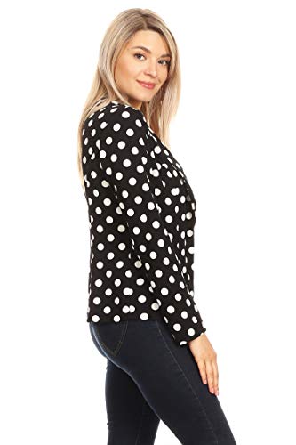 Women's Casual Pattern Print Open Front Long Sleeves Blazer Style Jacket Made in USA3