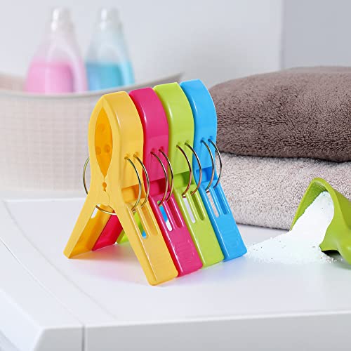 Beach Towel Clips For Chairs - Plastic Clothes Pins For Beach Chairs, Towel Holder Clips, Set Of 16, Beach Accessories For Vacation #TOP3