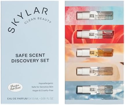 Skylar Perfume Discovery Spray Sampler Set, Women & Men, Clean, 5 x 1.5mL