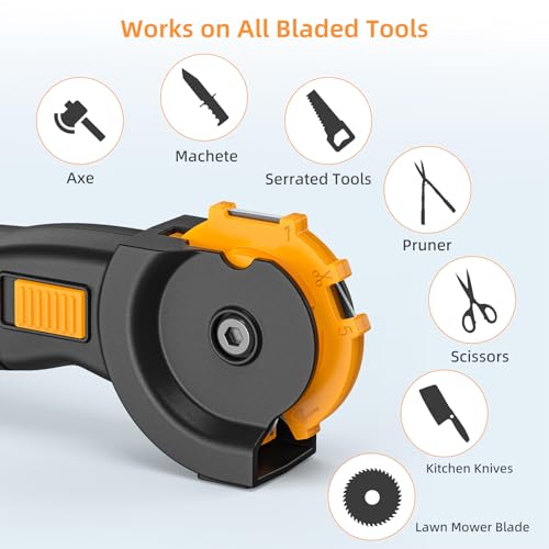 Garden Tools Knife Sharpener, 6 in 1 Multifunctional Sharpener for Garden Tools, Lawn Mower Blades, Axes, Pruner, Hedge Shears, Hunting Gear, Durable & Easy to Use - Image 3