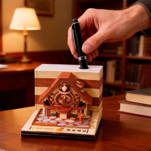 Calendrier 3D 2026 bloc-notes anti-oubli avec support acrylique pour optimiser l'espace de bureau - 2