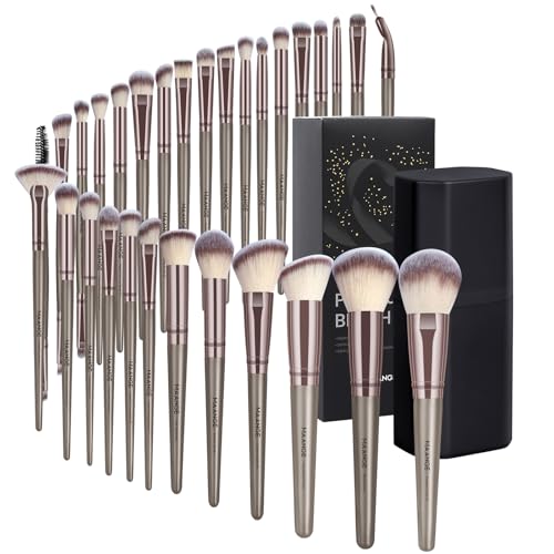 MAANGE Makeup Brush Set - 30 Pcs Make up Brushes For Foundation Powder Blush Concealer Contour Professional Brushes Kit For Eye and Face Cosmetic