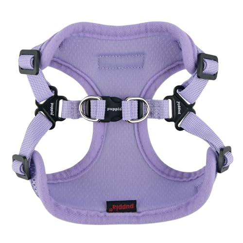 Image of Puppia Comfort Dog Harness C (Step-in) Fashionable Mesh Spring Summer Harness for Small Dogs, Violet, Medium