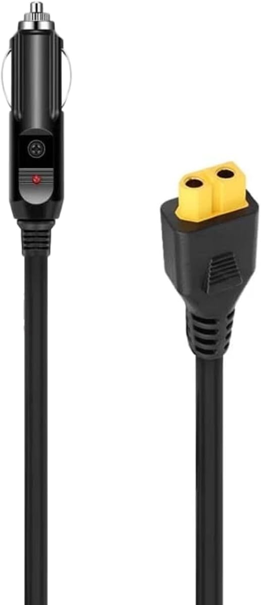 12V XT-60 Car Charger for Anker SOLIX C300/C1000/F2000, EcoFlow Del