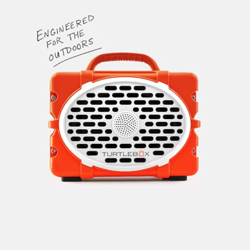 Image of Turtlebox Original Gen 3: Portable Outdoor Bluetooth Speaker - Ultra-Loud (120dB), Waterproof (IP67), Rugged, Impact-Resistant, 3-Day Battery | Party Mode Unlimited Pairing Stereo, Orange /Blaze Orange