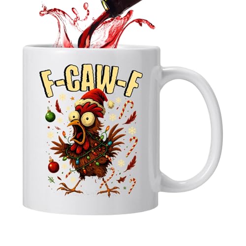 Taza de pollo de cerámica de 350 ml, para bebidas frías y calientes, para vino, cerveza, leche, mujeres, amigos, vacaciones, cumpleaños, Navidad, San Valentín, Halloween