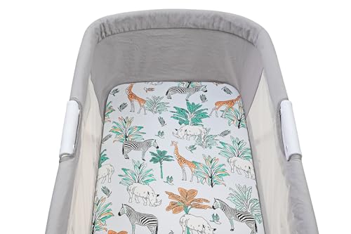 Image of Onacosht Bassinet Sheets for Baby Boy and Girl, Stretchy Breathable Fitted Sheet Universal for Bassinet Cradle Hourglass Oval Rectangle Pad /Mattress, 4 Pack Woodland Animal Printing