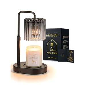 Candeldo Housewarming Gifts with Scented Candle, Black Candle Warmer Lamp