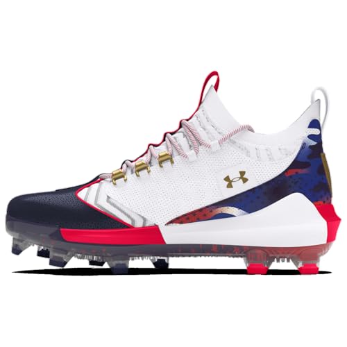 Under Armour Harper 9 Pro TPU USA - Men's (White/Midnight Navy/Metallic Gold)2
