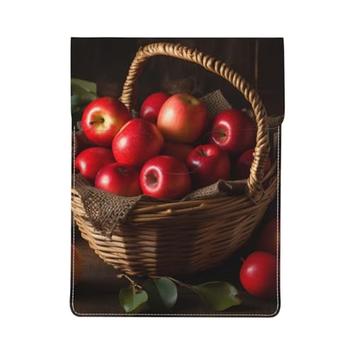 Housse ordinateur 13 pouces en cuir motif artistique fruits rouges