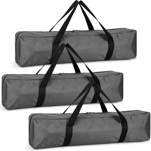 Bulyoou 3 Pcs Tripod Carrying Case Bag Water Resistant Durable Lightweight Multifunctional Tripod Carrying Case with Heavy Duty Suit for Tent, Fishing Pole, Lights, Speakers, Cameras(Grey,28 Inch)