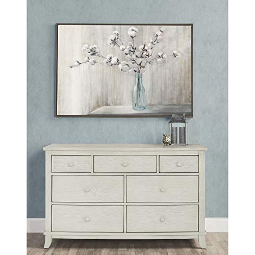 Evolur Signature Amsterdam Double Dresser, Glazed Brush White #TOP1