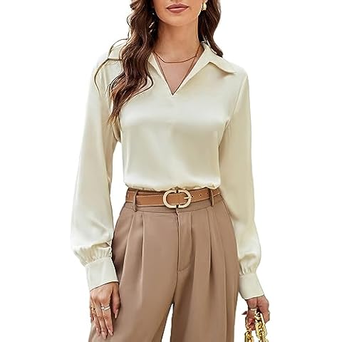 GRACE KARIN Satin Silk Blouse Cover