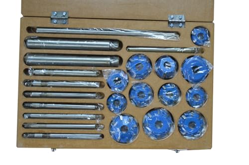 AI Tools 12 Pieces Engine Valve Seat Carbide Face Cutters 30, 45, 70/20 Bore Degree I Boxed Set
