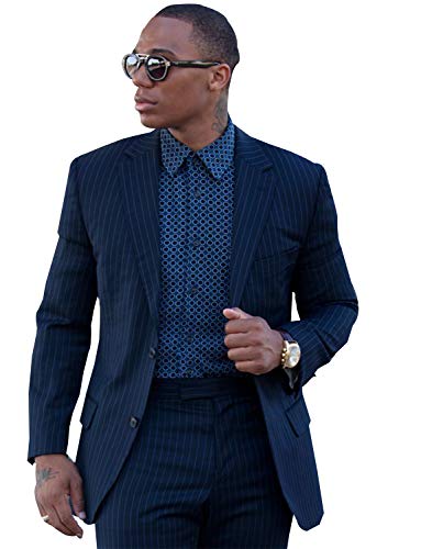 Blazer Homme à Rayures et Deux Boutons pour un Look Élégant