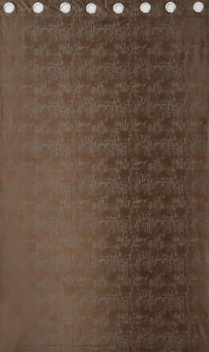 Image of 70-75% Room Darkening Window Curtains 5 Feet Long Set of 3 pcs for Living Room | Premium Polyester Grommet Curtain Panel, Coffee