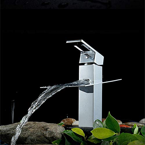 Robinetterie cascade de salle de bain mitigeur chromé pour évier