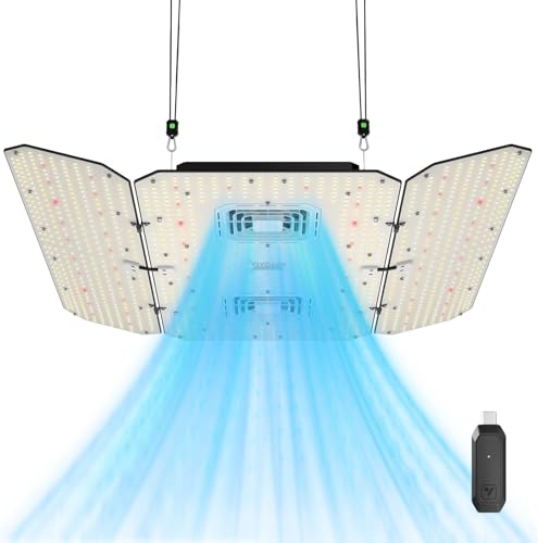 VIVOSUN AeroLight Wing AW400SE & GrowHub Controller E25, LED Grow Light 400W with Integrated Circulation Fan, Full Spectrum, Compatible with App & E42A, 4x4/5x5 Coverage