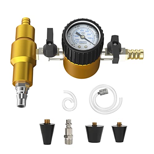 Coolant Vacuum Refill Kit High Negative Coolant Pressure Tester Fast Cooling System Vacuum Purge & Refill Kit Well-Sealed Vacuum Coolant Fill Kit With 3 Adapters, Inlet / Outlet Hose, 2 Air Connectors #TOP15
