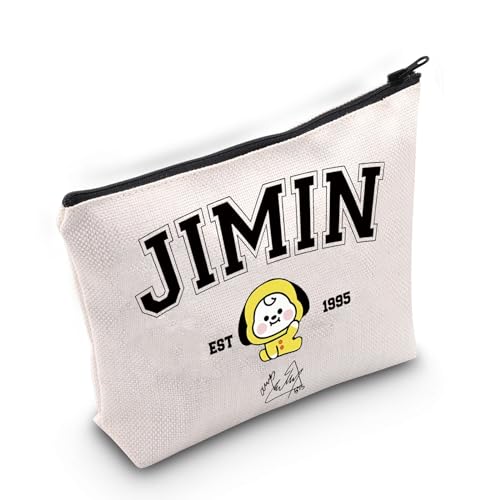 Singer Merch K-pop Characters Bag K-pop Team Gift for Army Singer Fan Gift B-T Inspired Zipper Pouch Bag (Jimin bag)