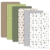 6PCS Mallard Duck Crib Sheets for Baby, Lightweight and Breathable Reusable Crib Toddler Bed Sheet for Standard Mattress Gift Set
