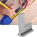 Industrial Grade High Precision Carbon Steel with Holder 90 Degree Flat Ruler Detecting Angle Ruler Suitable for Woodworking and Metalworking Engineering Tools (Level 2 100x70)