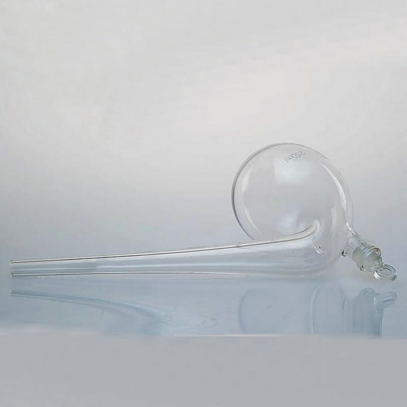 Matraz de vidrio de alto contenido en borosilicato Matraz de retorta de vidrio de borosilicato con cuello curvado, varios tamaños for uso en laboratorio(1000ml)