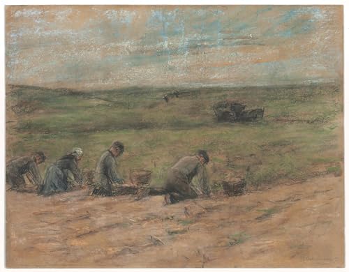 Affiche toile Arracheuse de pommes de terre Max Liebermann 60x90cm