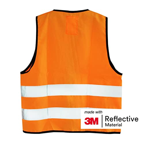 Salzmann 3M Children's High Visibility Vest - Reflective Safety Vest With Zipper - Made With 3M Reflective Material #TOP4