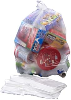 bag it Plastics Recycling Bags Clear Heavy Duty Sacks 140 Gauge - Pack of 100