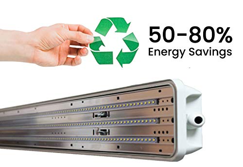 Orilis 4 FT 4500K 72W LED Vapor Tight Lights | Commercial Indoor/Outdoor Hardwired IP65 Waterproof Fixtures | 8000 Lumens | Detachable LED Strips (2-Pack) by Orilis - Used condition - Image 5