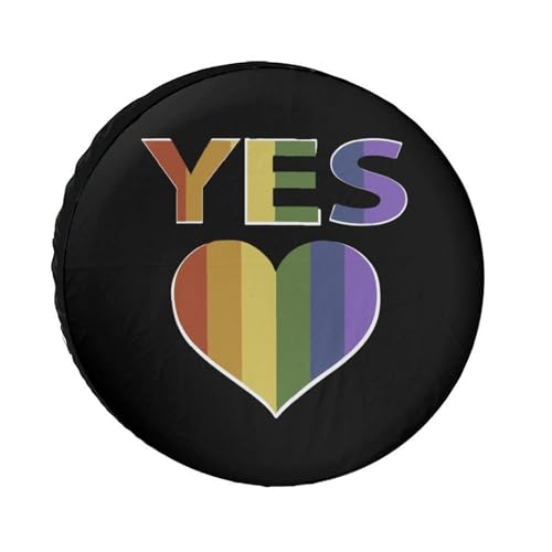 Yes Marriage Equality LGBTQ Spare Tire Cover Universal Waterproof Wheel Protector Tire Covers for Camper Travel Trailer