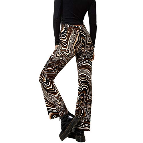 Womens Long Pants Adults Water Ripple Print High Waist Flared Trousers for Summer Fall Pants3
