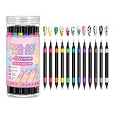 24 Colors Dual Ended Nail Art Pens Set, Nail Art Markers Pens