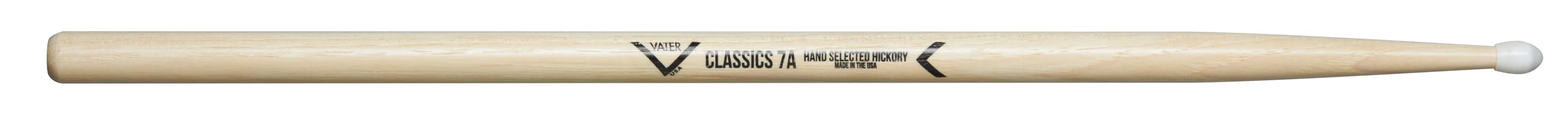 Vater Drumsticks VSMC7AN - 7A Classic Series - Sugar Maple - Tear Drop Nylon Tip, Natural