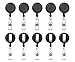 ljdeals Black Matte Retractable Badge Holder ID Badge Reel Clip On Card Holders Pack of 10