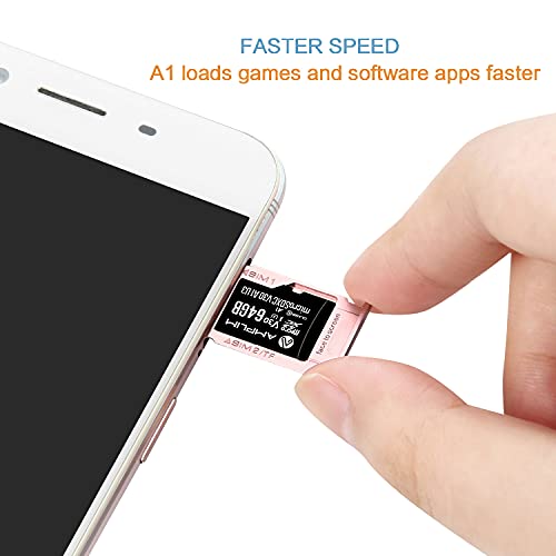 Amplim Micro Sd Card 64Gb, Microsd Memory Plus Adapter, Microsdxc Sdxc U3 Class 10 V30 Uhs-I Tf Extreme High Speed Nintendo-Switch, Go Pro Hero, Surface, Phone Galaxy, Camera Security Cam, Tablet #TOP3