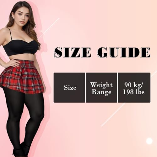 Image of Abeillo Plus Size Black Tights for Women, 60D Women's Stockings, Soft Opaque Pantyhose High Waist Leggings for Comfort and Elegance(M)