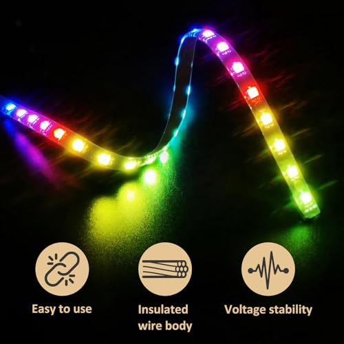 argb - Cable distribuidor LED de 3 pines, 30 cm, 1 a 2 5 V, para ventiladores LED y bandas luminosas RGB, compatible con ASRock ASUS MSI, extensión y gestión de iluminación de PC - imagen 6