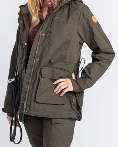 Pinewood Damen Hundesport Trainer Jacke - Outdoor Jacken für Damen - funktionell ausgestattete Jacke mit vielen Taschen und Platz für Hundetraining Zubehör - Winddicht und wasserabweisend