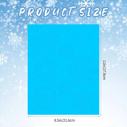 Flocon de neige en papier bleu et blanc : solution gain de temps pour décoration d'affichage - 3