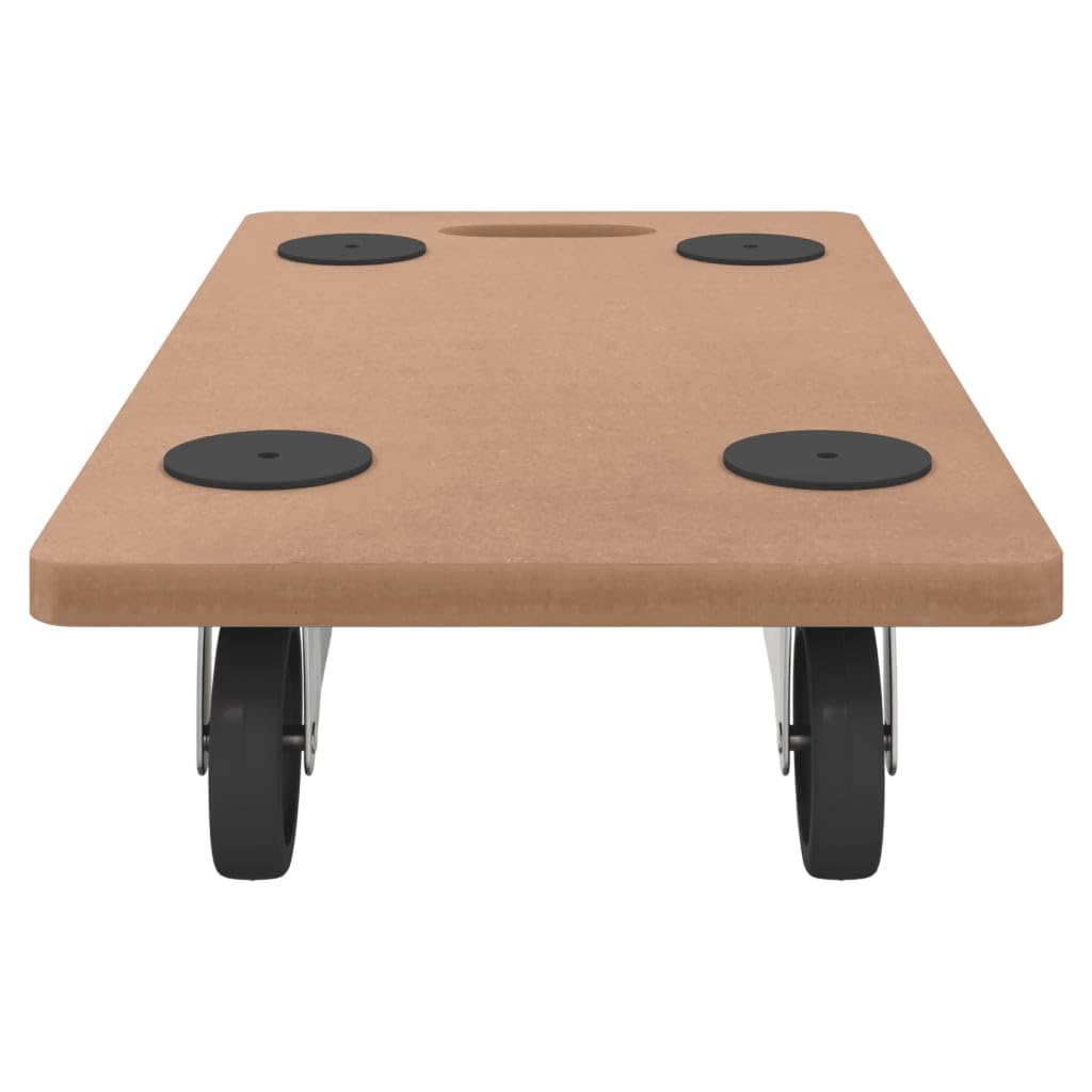 Homgoday Carros Dolly 2 piezas rectangulares de madera de ingeniería