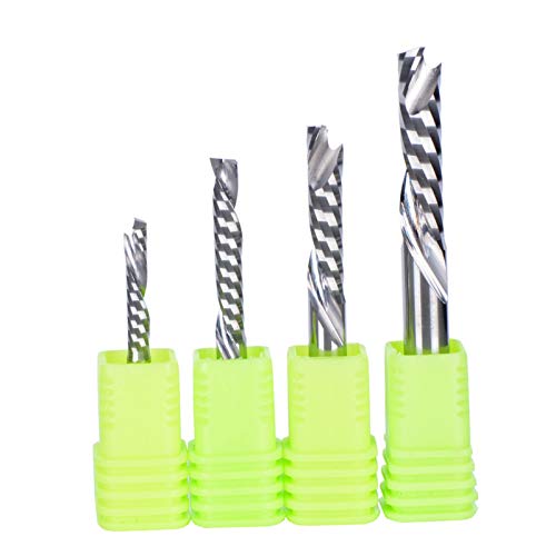 BERWENNY 3.175/4/6/8mm Single-Flute Carbide End Milling Cutters Compatible with Compression Wood Cutter Bit (Dimensions : 6x32mm)